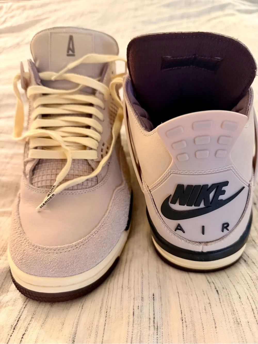 Men’s 13 “While You Were Sleeping” A Ma Maniére x Jordan 4 Beige Sneakers